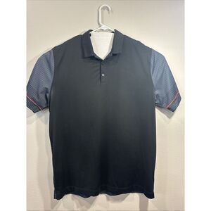 NIKE GOLF MEN'S TOUR PERFORMANCE‎ BLACK GRAY Orange DRI FIT Sz XL